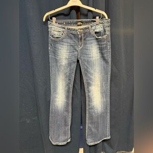 Express Denim Straight Leg Jeans - Blue